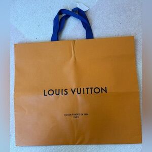 Bundle Louis Vuitton Shopping Bags Large + Small Orange LV Gift Bags Set